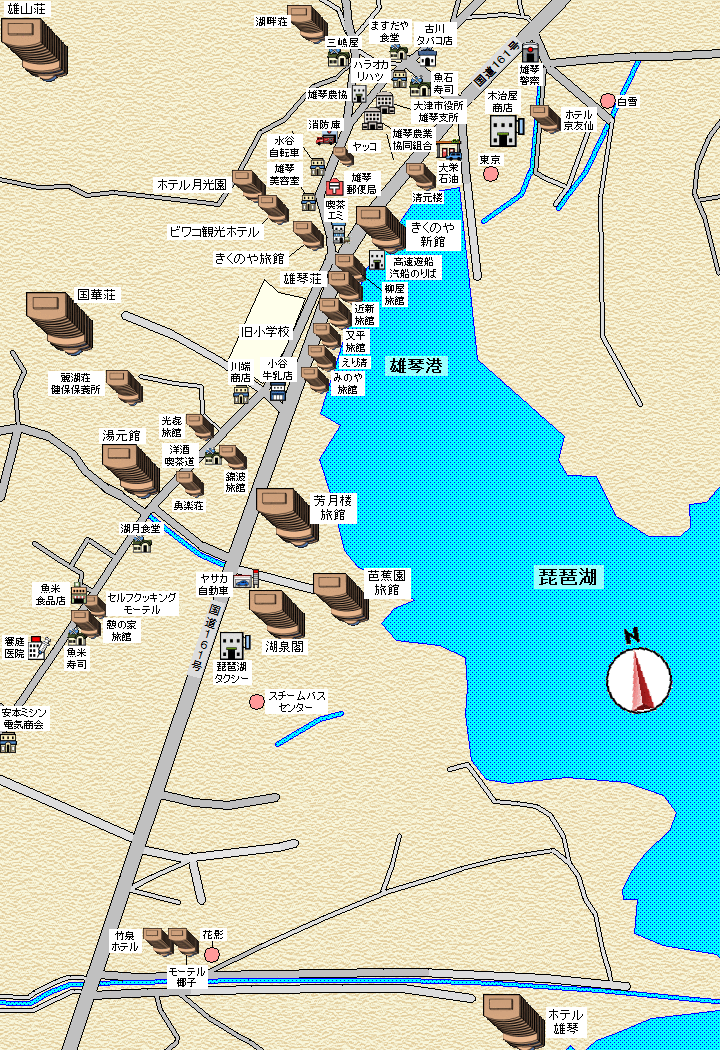 1972年の雄琴トルコ風呂MAP